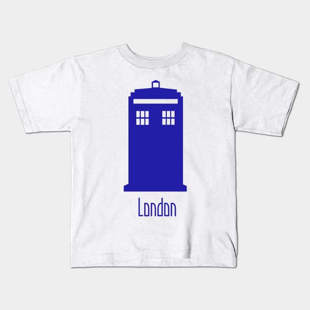 Police Box - London Kids T-Shirt by Thedustyphoenix